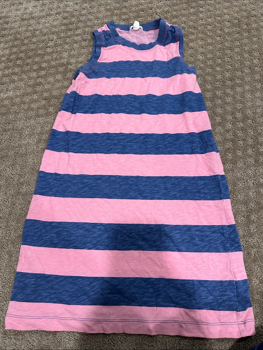 Crewcuts Pink and Blue Striped Tank Dress